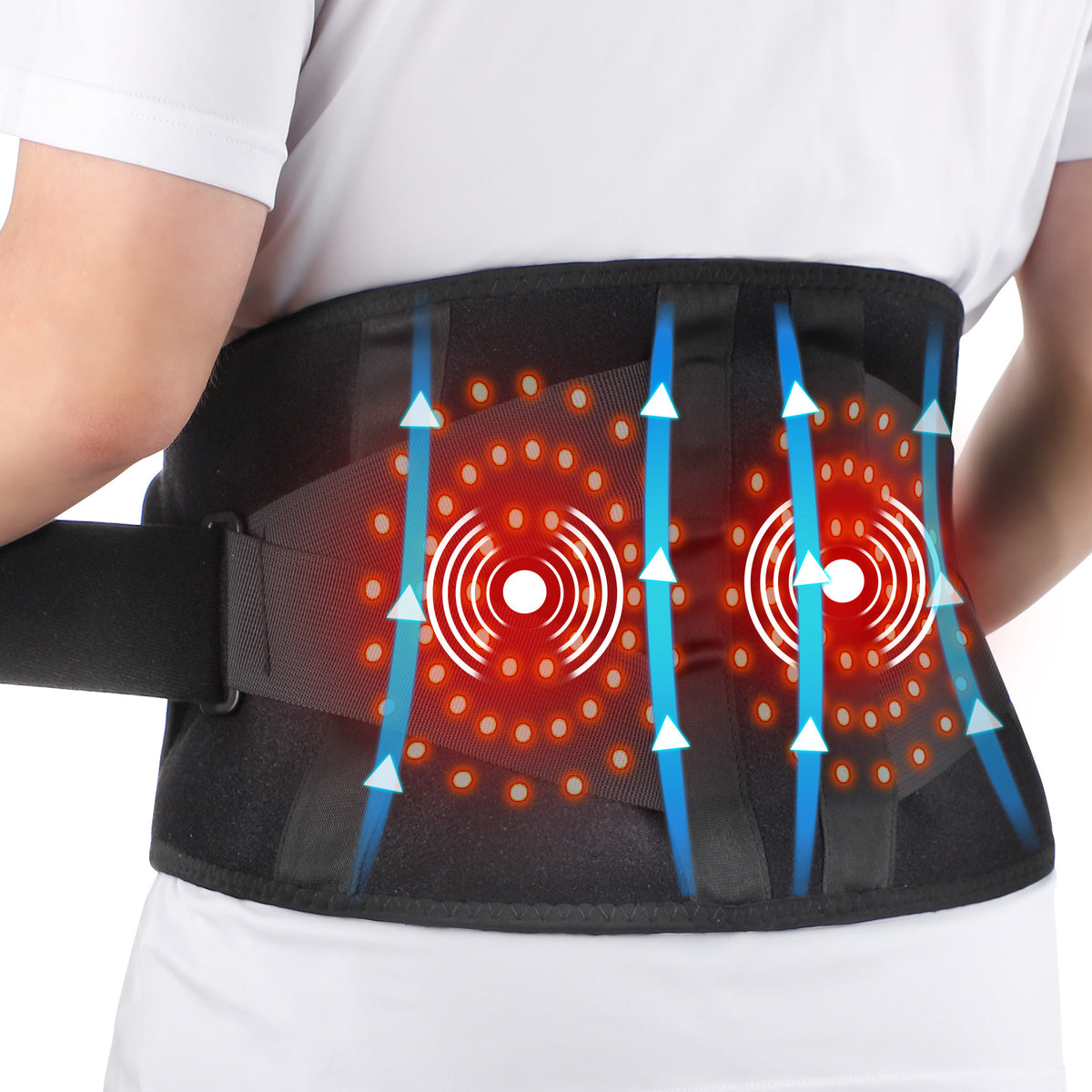 Red Heating Massage Belt